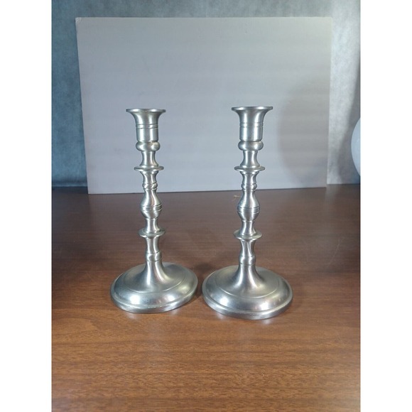 Sticks Other - Vintage MADE IN USA Pair of SOLID BRASS CANDLE STICKS Nine Inches Tall